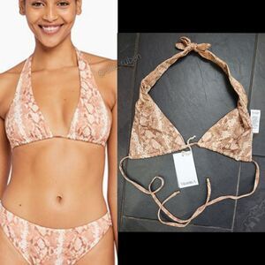 Vitamin A | Gia Triangle Bikini Top - Sand Snake